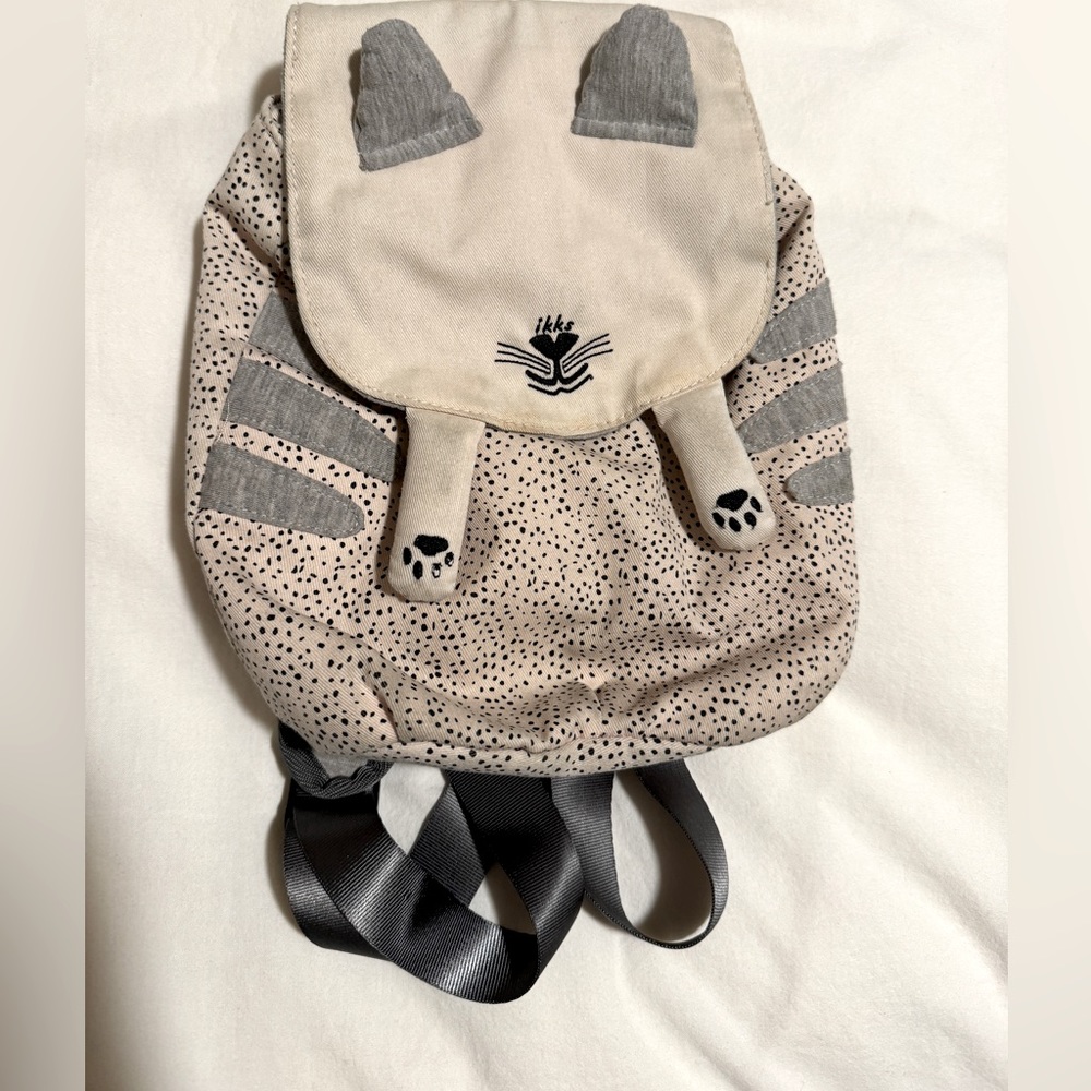 IKKS pink cat toddler backpack